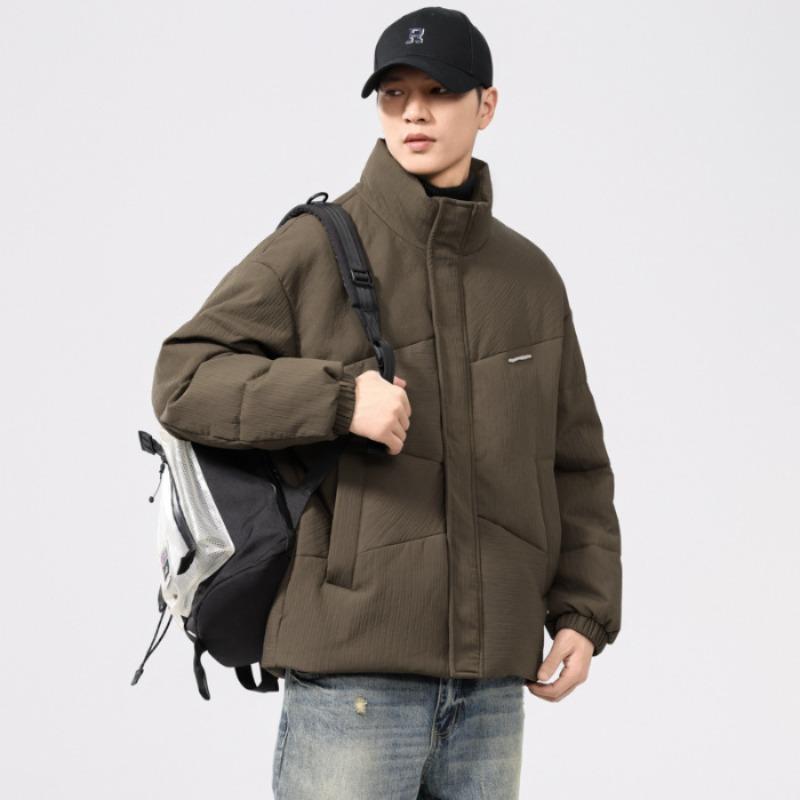 

Winter down jacket trend, loose texture, men s cold-proof clothing, warm short fashion winter top, cotton clothes 4XL