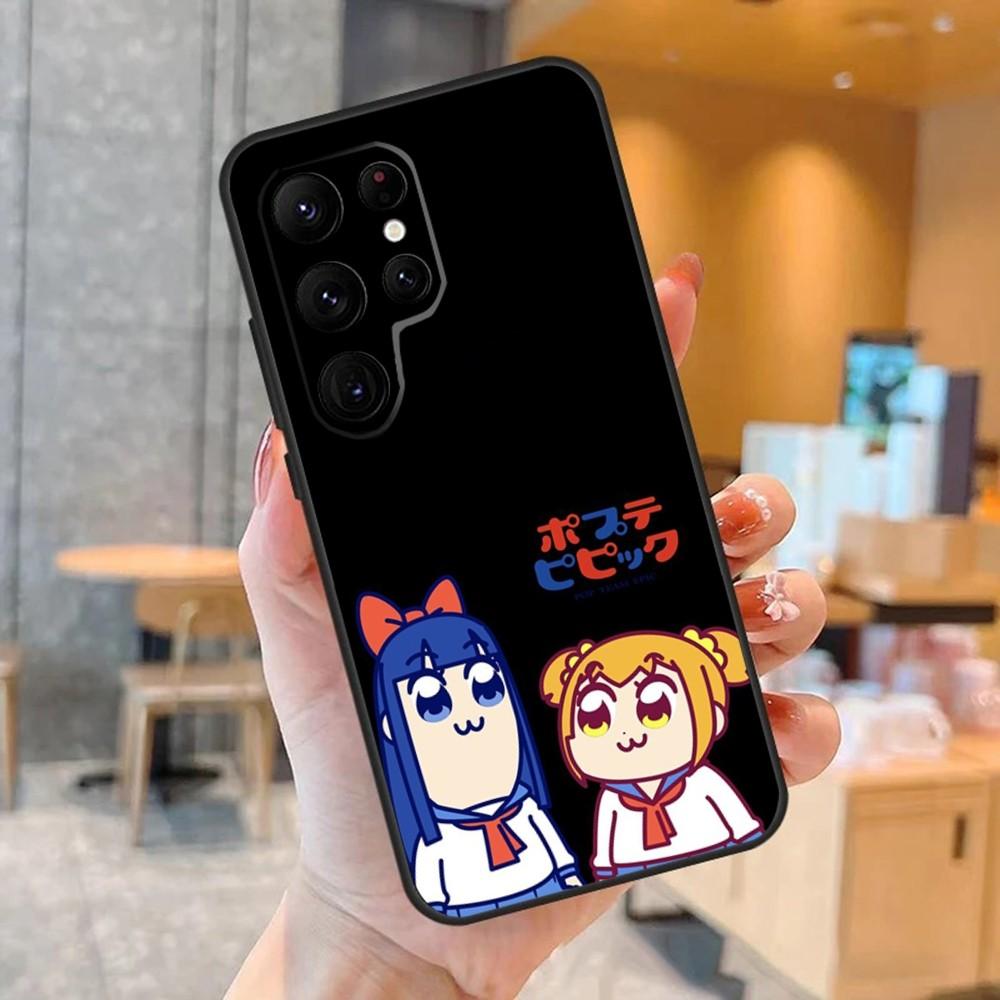 Cartoon POP TEAM EPIC Phone Case For SamsungS24,S23,S22,S21,Ultra Pro S10,S30Plus,S9,20lite Black Cover