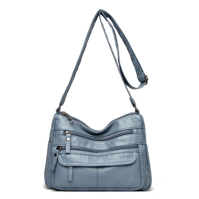 Washed Leather Women's Single-shoulder Bag Fashionable Single-shoulder Bag Women's Soft Leather Crossbody Bag