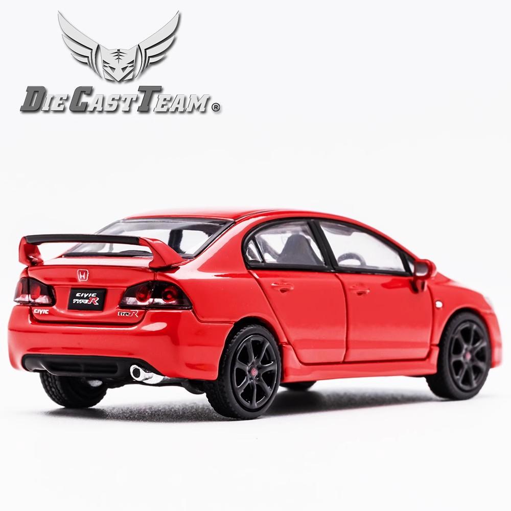 DCT 1/64 FD2 Model 8th Generation Honda Civic Type R Car Alloy Motor Vehicle Diecast Metal Model Kids Xmas Gift Toys for Boys
