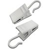 20 Pack Small Heavy-Duty Hook Clip Set Metal Curtain Hangers Clips for Clip Photo Home Decoration Art Craft Display (White)