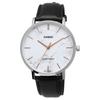 CASIO Quartz Men's Watch MTP-VT01LM-7A White Marble × Black Leather Band