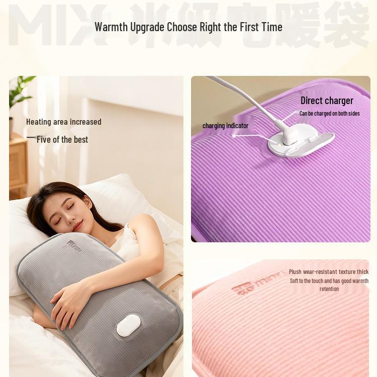 Extra Large Rechargeable Hand Warmer: Explosion-Proof Hot Water Bottle for Women