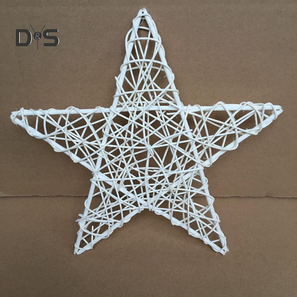 Rattan Vine DIY Star Wreath Garland Party Window Decor Ornament