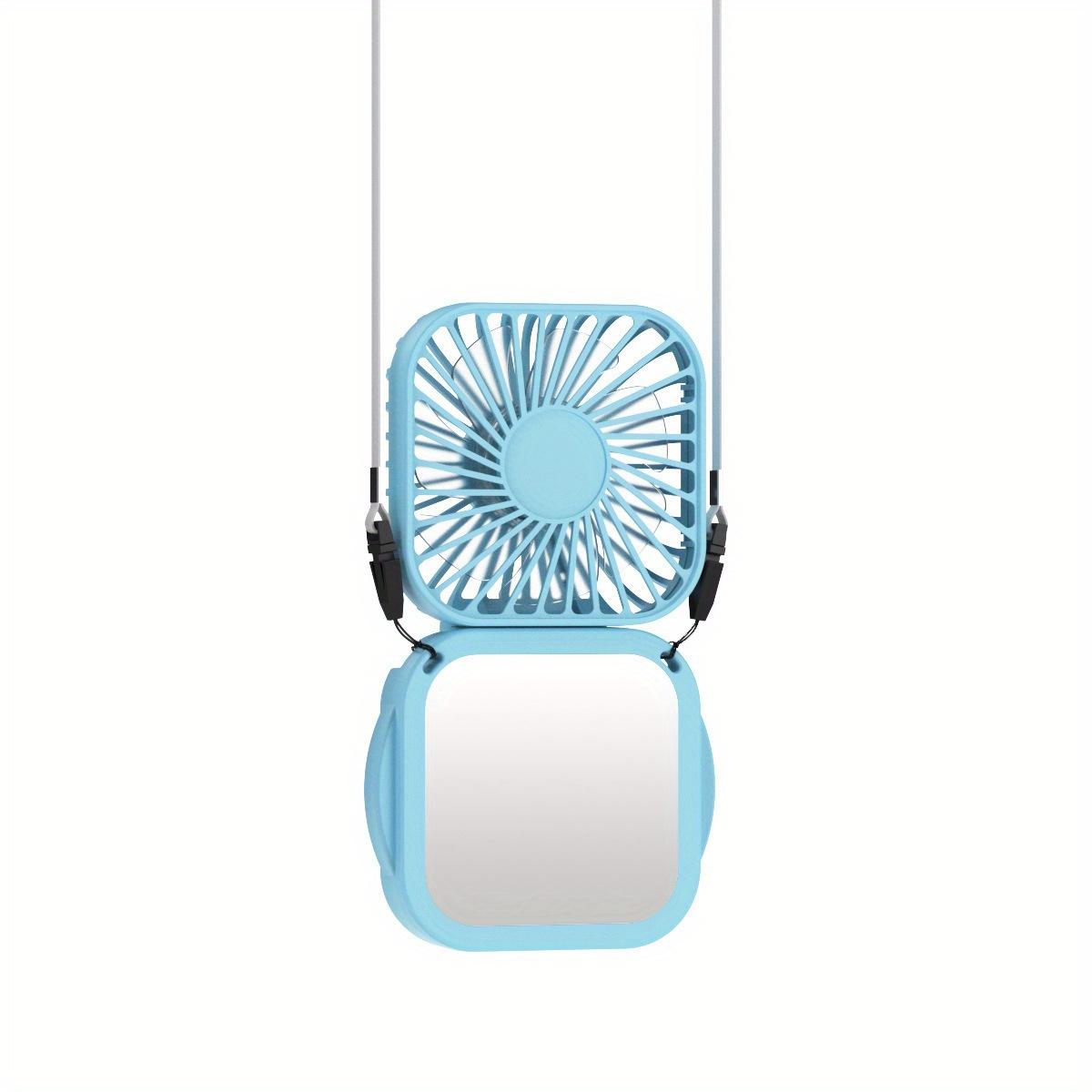 

Compact & Stylish Portable Mini Fan with Built-In Makeup Mirror - USB Rechargeable,Ideal for Outdoor Use Portable Fan