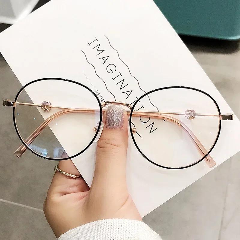 Women Anti Blue Light Glasses Computer Gaming Big Size Moon Cat Eye Eyeglasses Frame Women Glasses Men