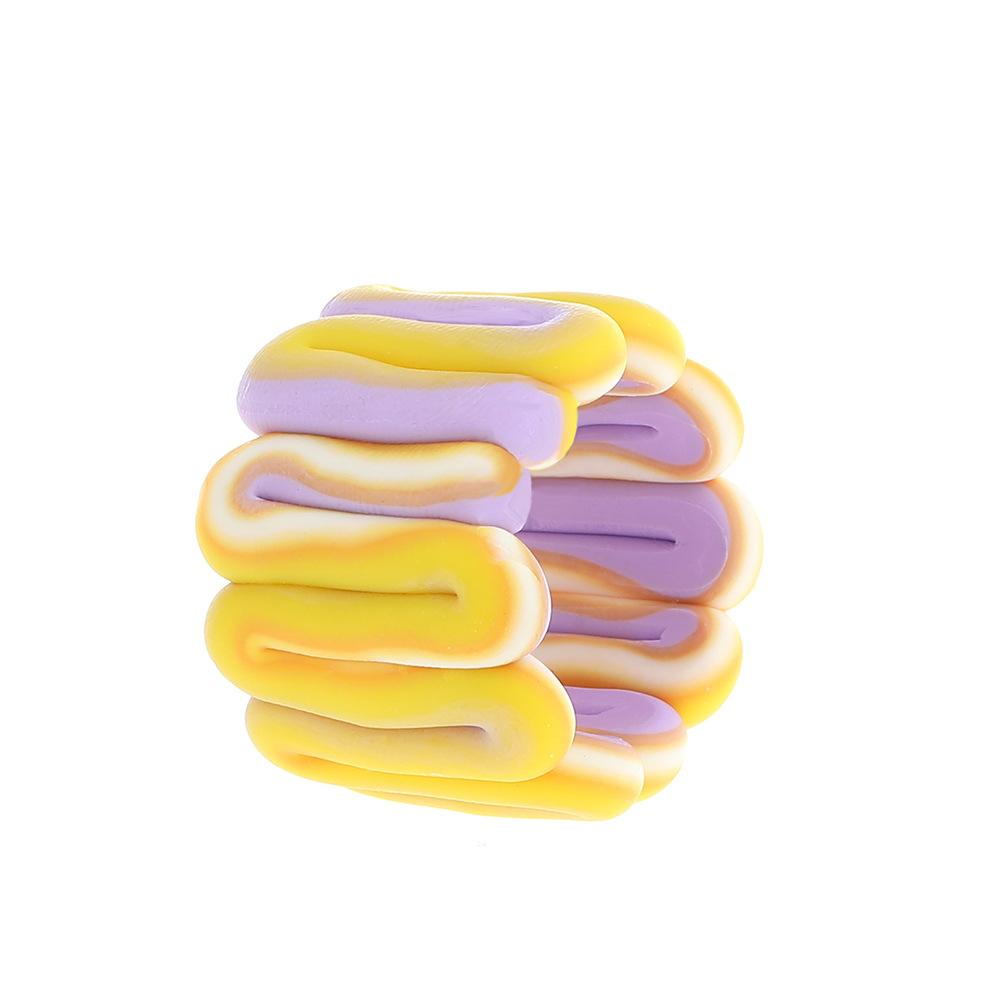 

2025 foreign trade new cute clay ring 2026 retro exaggerated multi-color fashion fun soft pottery jewelry wholesale