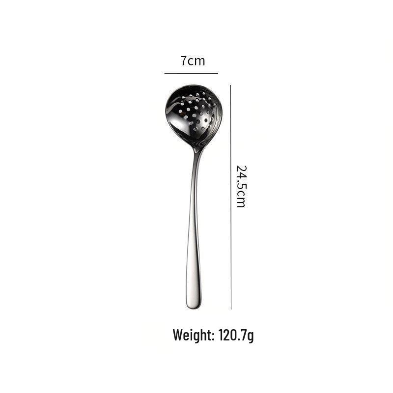 ZISIZ 304 Stainless Steel Hot Pot Ladle and Slotted Spoon Set