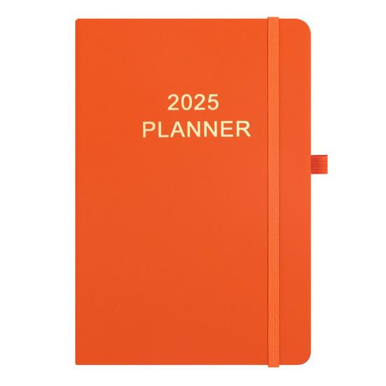 Plánovač agendy na rok 2025 s držákem na pero Plánovač potahů z umělé kůže Měsíční týdenní rozvrhy Rozvrh Kniha Kancelář Škola Denní organizér