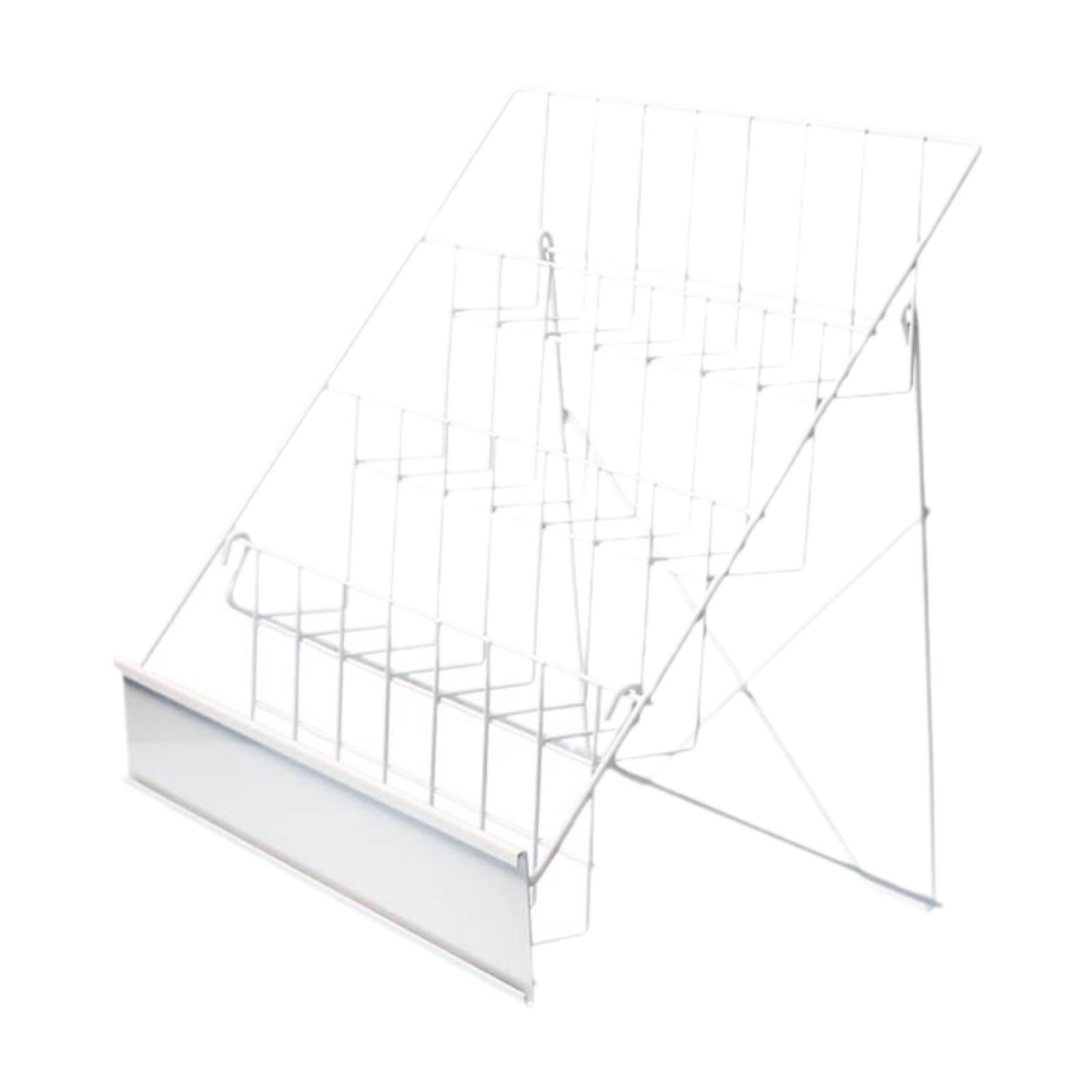

Comic Book Magazine Rack Picture Albums and Magazines Space Saving Bookstores Library Classroom Tabletop CD Display Countertop белый