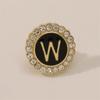 26 English Initials A-Z Brooches Classic Full Around Crystal Golden Alphabet Pins For Women Men Girls Clothes Bag Jewelry Gift