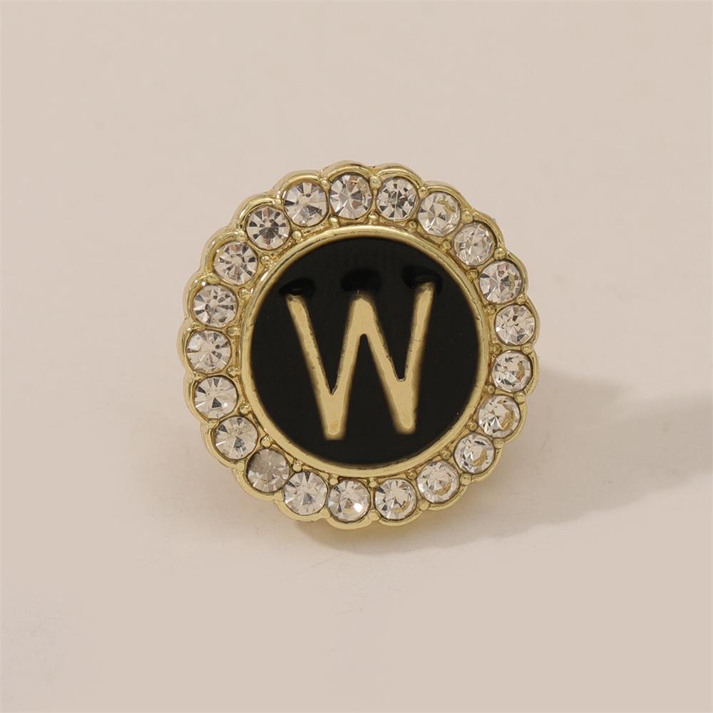 26 English Initials A-Z Brooches Classic Full Around Crystal Golden Alphabet Pins For Women Men Girls Clothes Bag Jewelry Gift