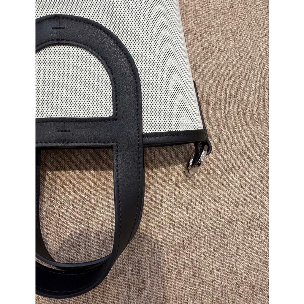 2026 Neue Mode Leinwand mit Swift Erstes Rindsleder Schweinenase Eimer Tasche Langlebiger Gemüsekorb Handtasche