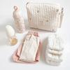 Stroller Nappy Bag Portable Quilted Baby Diaper Caddy Organizer Embroidered Mommy Bags Babies Accessories Changing Bag Storage