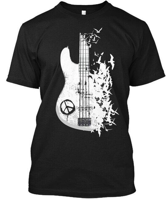 Guitar Bass-bass Bird Tee T-Shirt Made in the USA Size S to 5XL Unisex T-Shirt XXXL