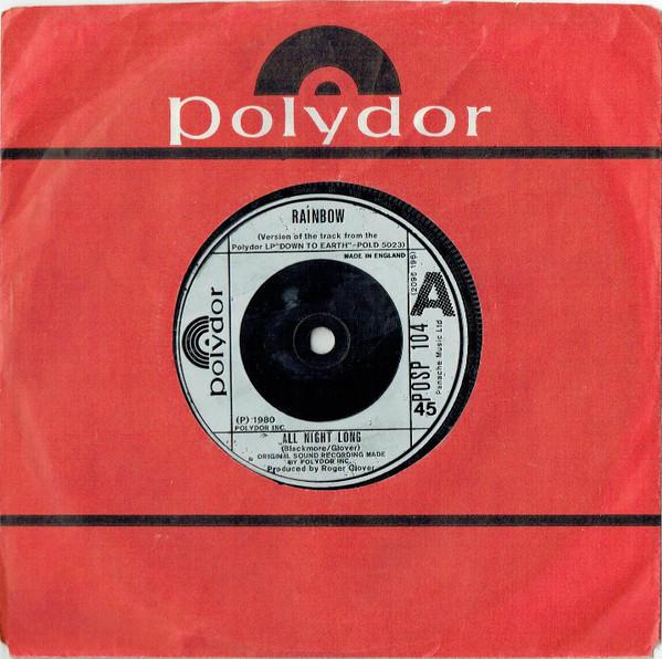 

7inch Record RAINBOW - All Night Long 2095196 Polydor 1980 UK Rock Used