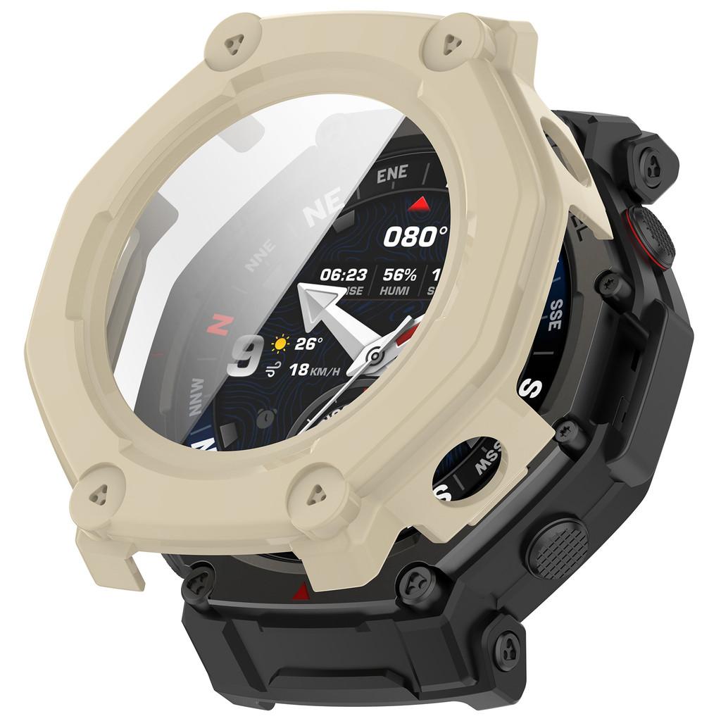 PC Case+Tempered Galss For Amazfit T-rex3 Pro SmartWatch Strap Cover bumper for Huami Trex3Pro 48mm Screen Protector Shell