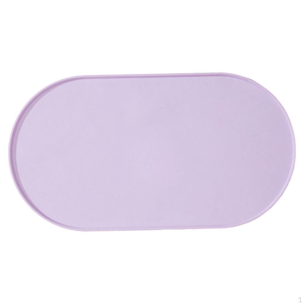 Mat Silicone Pet Feeding Dog Bowl Cat Food with Raised Edge Non Slip Surface Easy