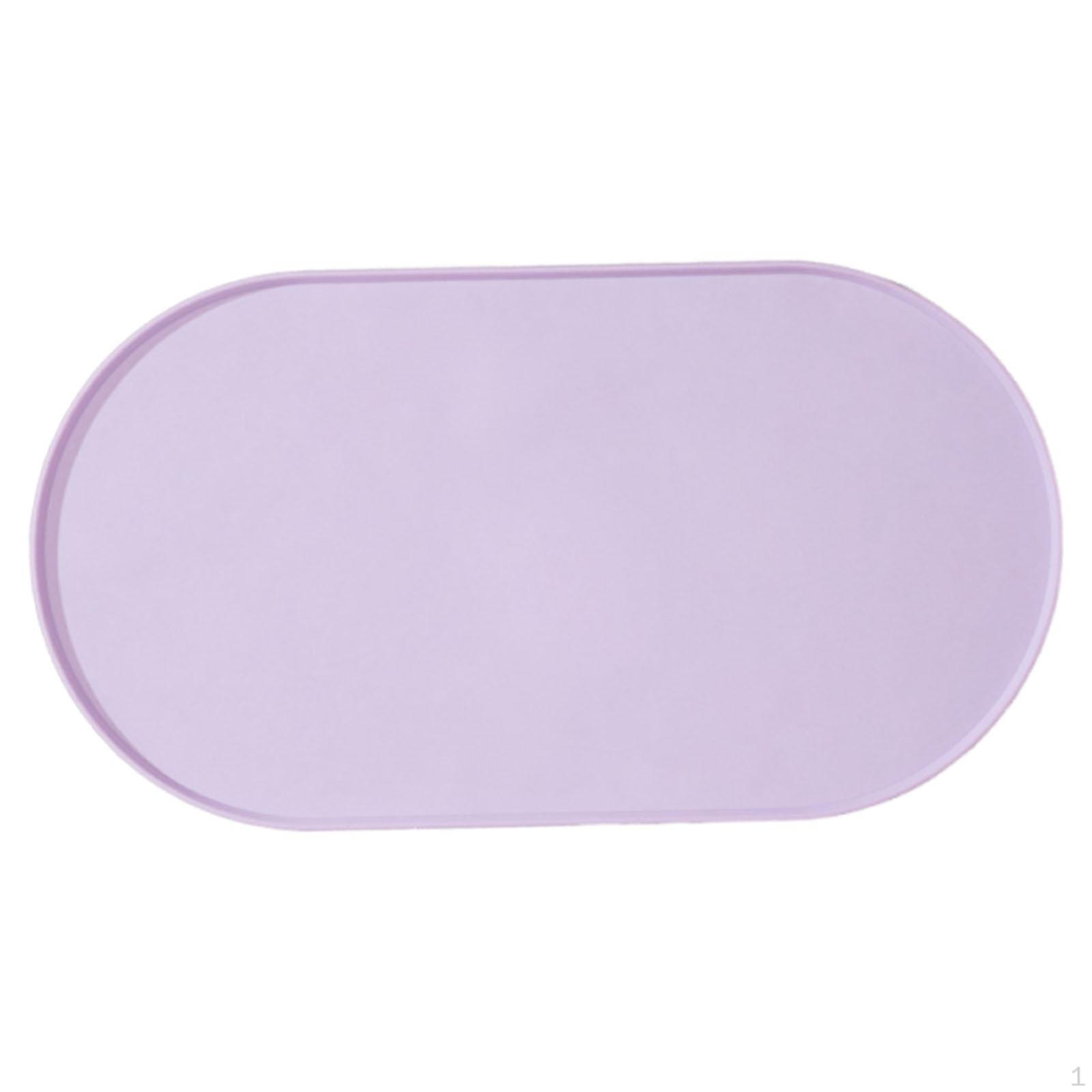 

Mat Silicone Pet Feeding Dog Bowl Cat Food with Raised Edge Non Slip Surface Easy фиолетовый