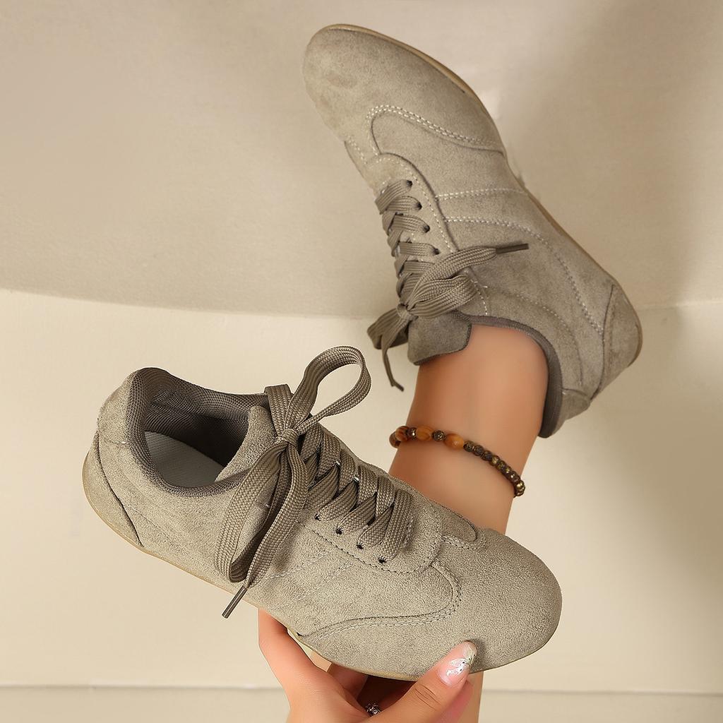 European and American large-size spring and autumn new comfortable sports moral training shoes, light flat-bottomed versatile lace-up shoes