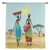 Afrikanische Frauen Ethnische Giraffe Elefant Tüll Vorhänge Für Wohnzimmer Chiffon Voile Sheer Fenster Vorhang Für Schlafzimmer