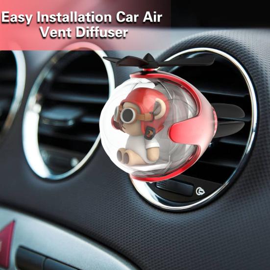 

1 комплект автомобильный легкий ароматерапевтический диффузор милая установка автомобильный освежитель воздуха в виде медведя-пилота