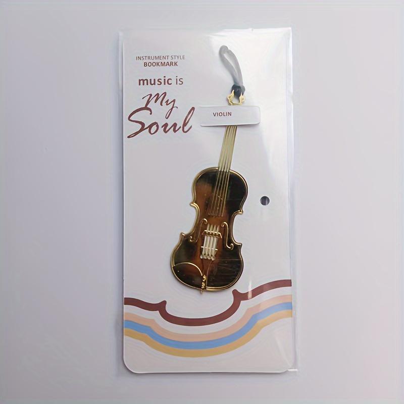 1pc Music-Inspired Metal Bookmark - Unique Instrument Design for Book and Music Lovers, Piano,Guitar,Organ,Harp,Violin, Trumpet Options Available