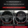 Full Leather Cover For All Seasons Auto Steering Wheel Cover Ultra-Thin Non-Slip Round Breathable Car Steering Wheel Protector