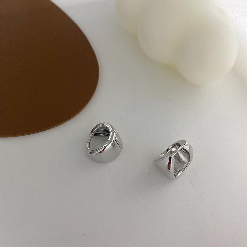 

Minimalist Personalized Geometric Bright Surface Metal Teardrop-shaped Hoop Earrings for Women Fashion Jewelry Accessories Gift