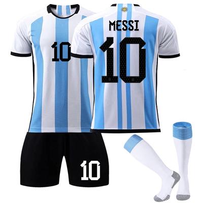 22/23 Argentinien Heimtrikots Kinder Fußball-Trainingsanzug-Set