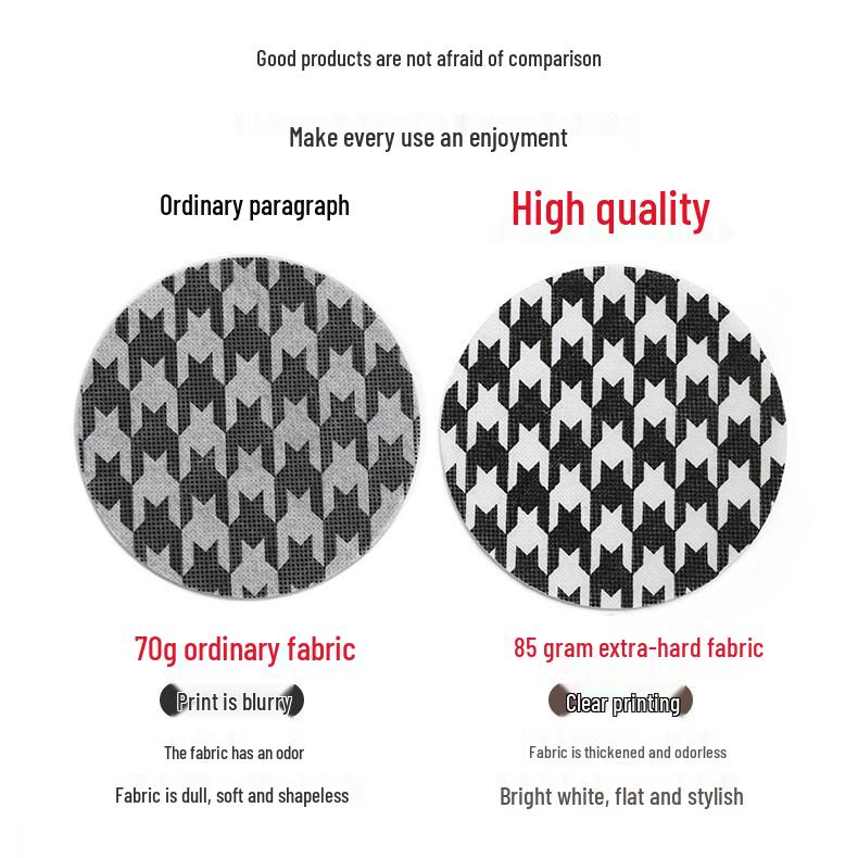 Houndstooth Drawer Organizer Box - Fabric Storage with Lid for Clothes and Pants