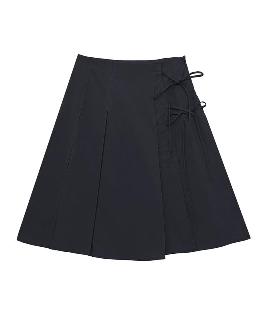 Eilubeu Side Ribbon Pleated Skirt Aqhsk101P
