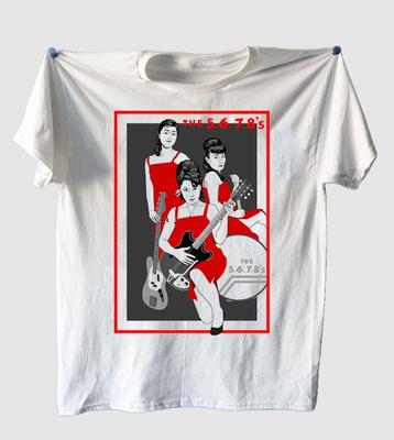 The 5.6.7.8's BAND bílé tričko s krátkým rukávem Všechny velikosti S až 45XL 1F2017 Unisex tričko
