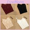 Lace Cami Top With Builtin Bra For Women Autumn Winter Slim Fit Night Out