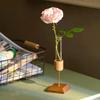 1Pc Flower Pot Durable Plant Transparent Wooden Stand Creative Vase Test Tube Hydroponic