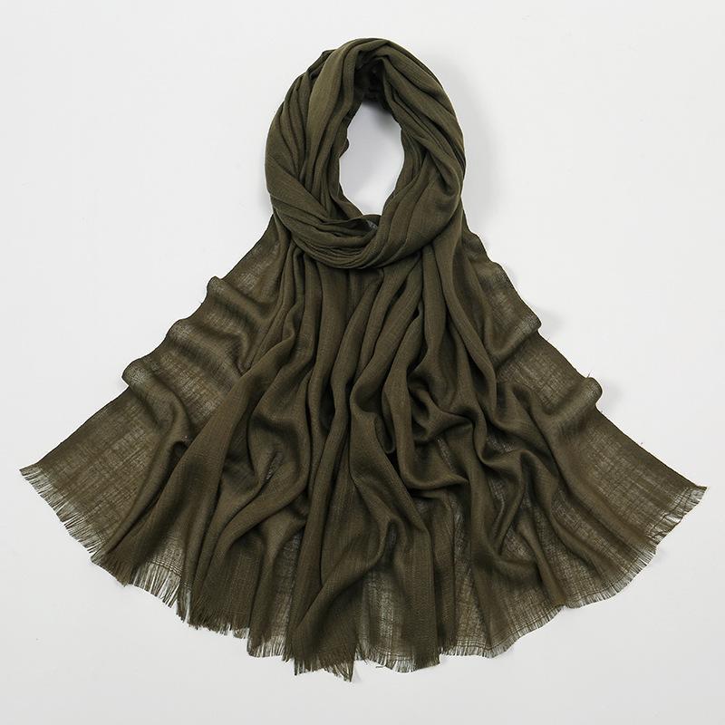 New Hot-selling Bamboo Cotton Solid Color Long Towel, Boutique Breathable Women's Versatile Bag Head Soft Scarf