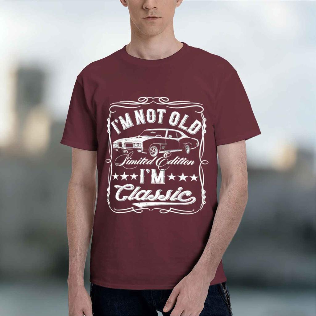 2026 New Unisex Vintage Car Graphic Tee Im Not Old Im Funny Creative Gift For Fathers Day Grandpa Retro Short Sleeve Tshirt