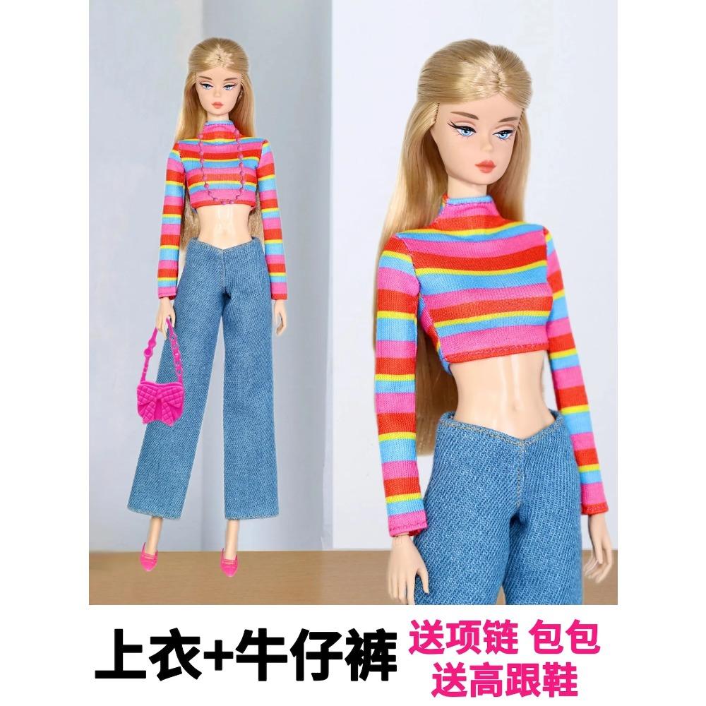 Fashion clothes set / 30cm doll clothing top short skirt pant dress outfit for 1/6 Xinyi FR ST blyth OB BB Doll / dollhouse toy