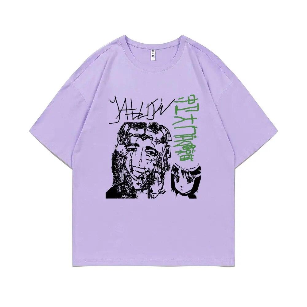 Limited Edition Yabujin T-shirt Summer Short Sleeve Unisex Women Oversized Tshirt Male Vintage Tees Unisex O-collar Cotton T Shirt