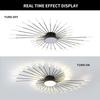 Black 42 Heads Non Dimmable Pendant Lights Creative Fireworks Design Chandelier Modern Ceiling Light for Living Room Exhibition Hall Bedroom