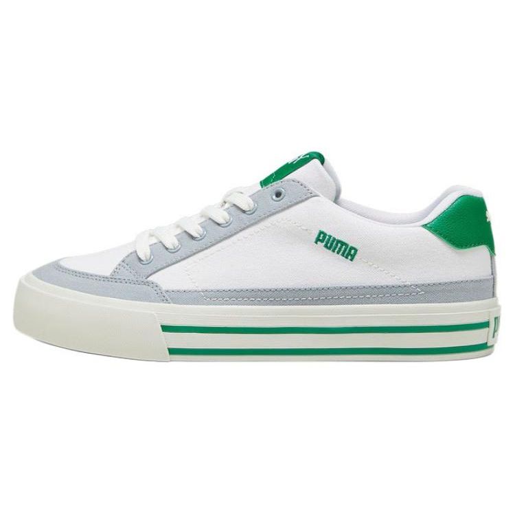 PUMA Court Classic Vulc Sneakers White Green Unisex 395020-06 EU 36