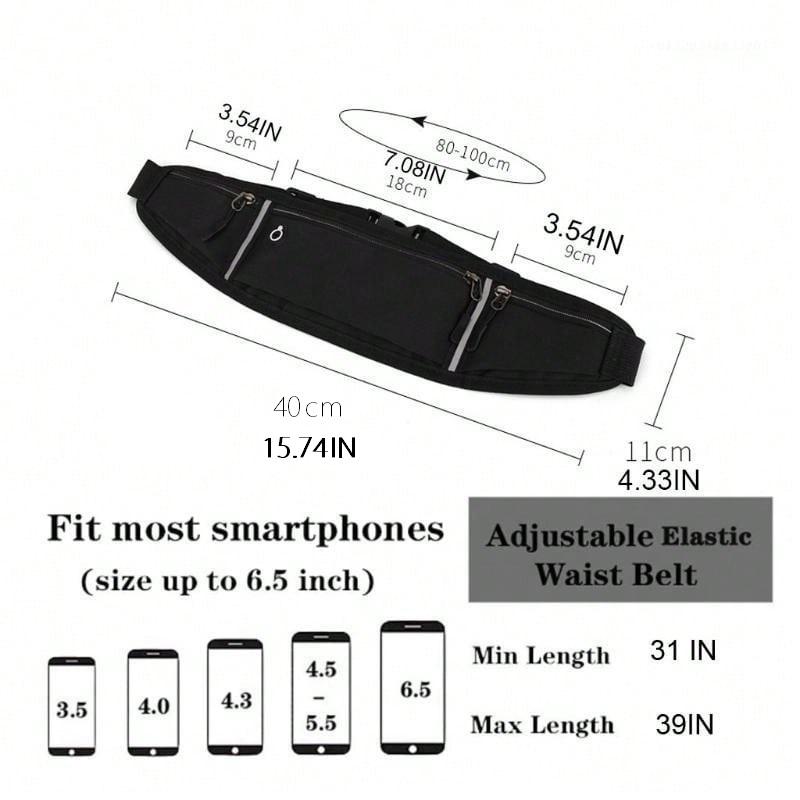 Professional Running Waist Bag Sports Belt Pouch Mobile Phone Cover Men Women Hidden Pouch Gym Sports Bags Running Pack