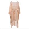 European Style Long Spandex Mesh Cardigan Beach Cover-Up