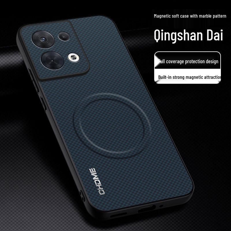 OPPO Reno 8/8 Pro/8T Anti-Drop Case with Full Coverage, Simple Fashion Design, Magnetic Buckle, and Textured Finish.