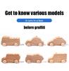 Children's DIY Wooden Car - Handmade Color & Graffiti Educational Toy