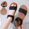 Beef Tendon Sole Sandals Flats 2025 Summer New Shoes Student Roman Shoes Beach Shoes Soft Sole One-word Women's Shoes