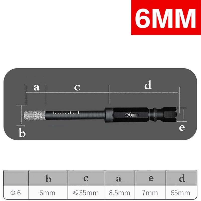 

6/8/10/12 мм шестигранная ручка вакуумная пайка алмазные сухие сверла резак 6MM