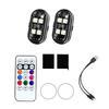 1/2/4/6/8Pcs Car Motorcycle Wireless LED Strobe Lights Decor Atmosphere Light with 8 Colors Rechargeable Lights Anti-Collision LED Warning Light
