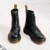 Men's High-top Flat Leather All-season Solid Color Retro Fashion  Lightweight Wear-resistant and Anti-slip Lace-up Boots