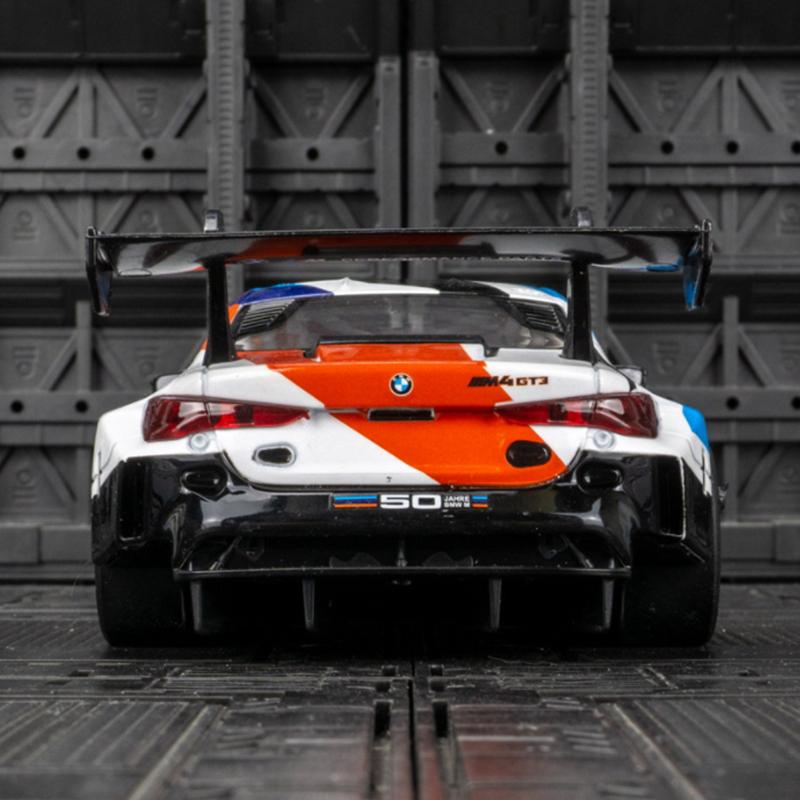 ABW1 1:24 BMW M4 GT3 Alloy Sports Car Model Diecast Metal Toy Car Vehicles Model Simulation Sound and Light Collection Childrens Gift